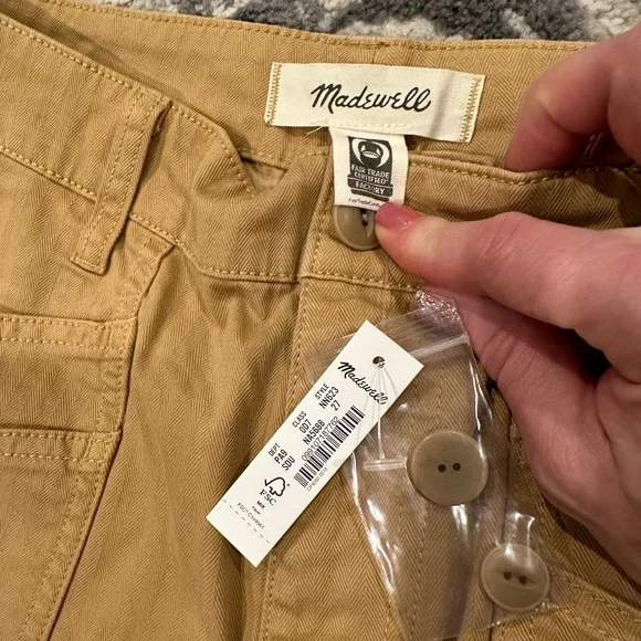 MADEWELL The Curvy Garment-Dyed '90s Straight Cargo Pant NWT - Picture 12 of 13